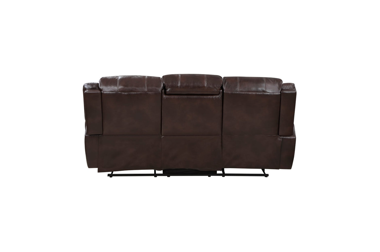 Center Hill Brown Bonded Leather Reclining Living Room Set - SET | 9668NBR-3 | 9668NBR-2 | 9668NBR-1 - Bien Home Furniture &amp; Electronics