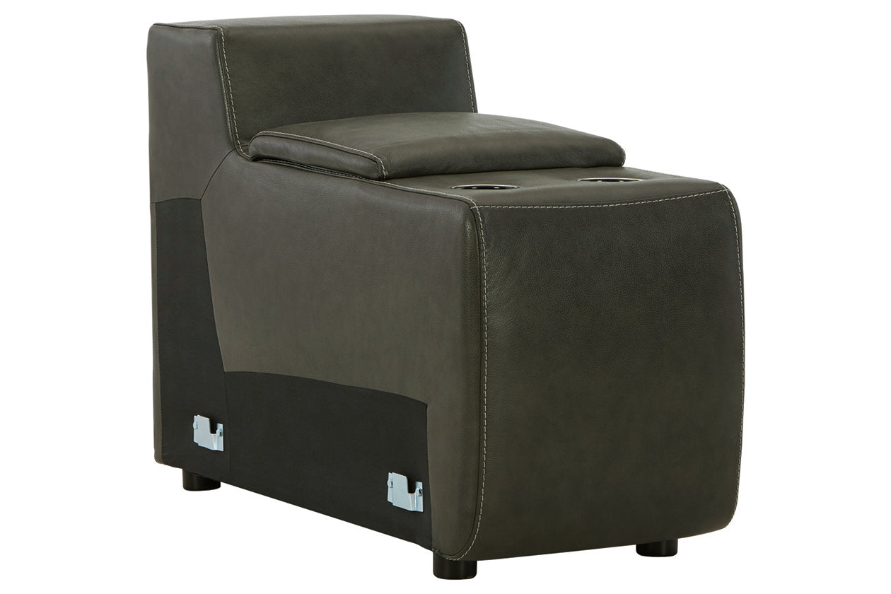Center Line Dark Gray Console with Storage - U6340457 - Bien Home Furniture & Electronics