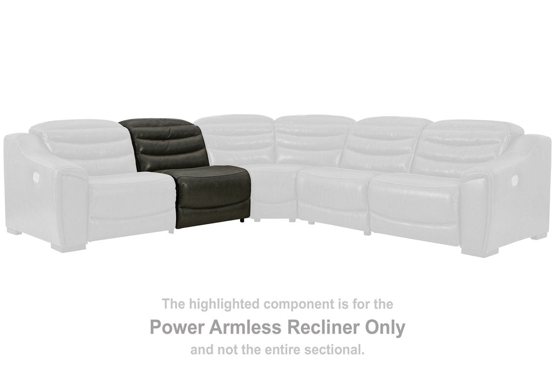 Center Line Dark Gray Power Armless Recliner - U6340431 - Bien Home Furniture & Electronics