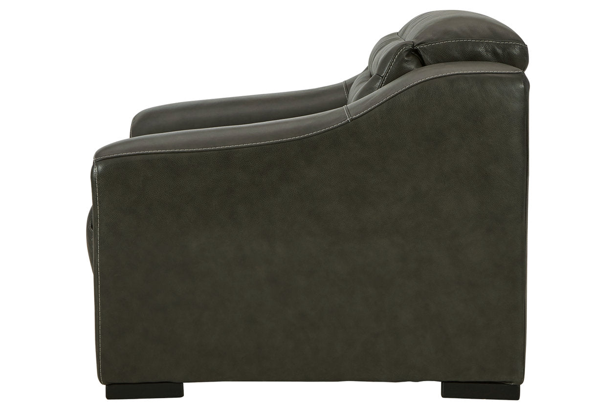 Center Line Dark Gray Power Recliner - U6340413 - Bien Home Furniture & Electronics