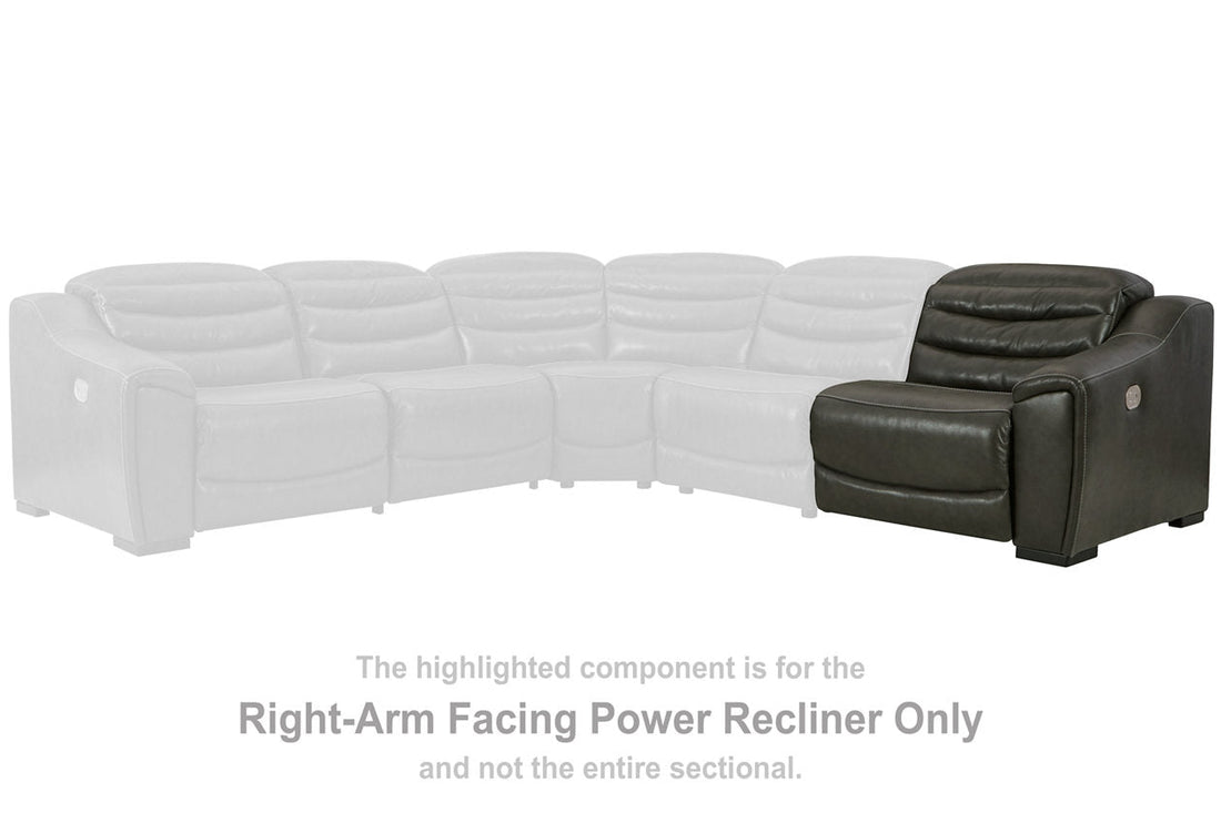 Center Line Dark Gray Right-Arm Facing Power Recliner - U6340462 - Bien Home Furniture & Electronics