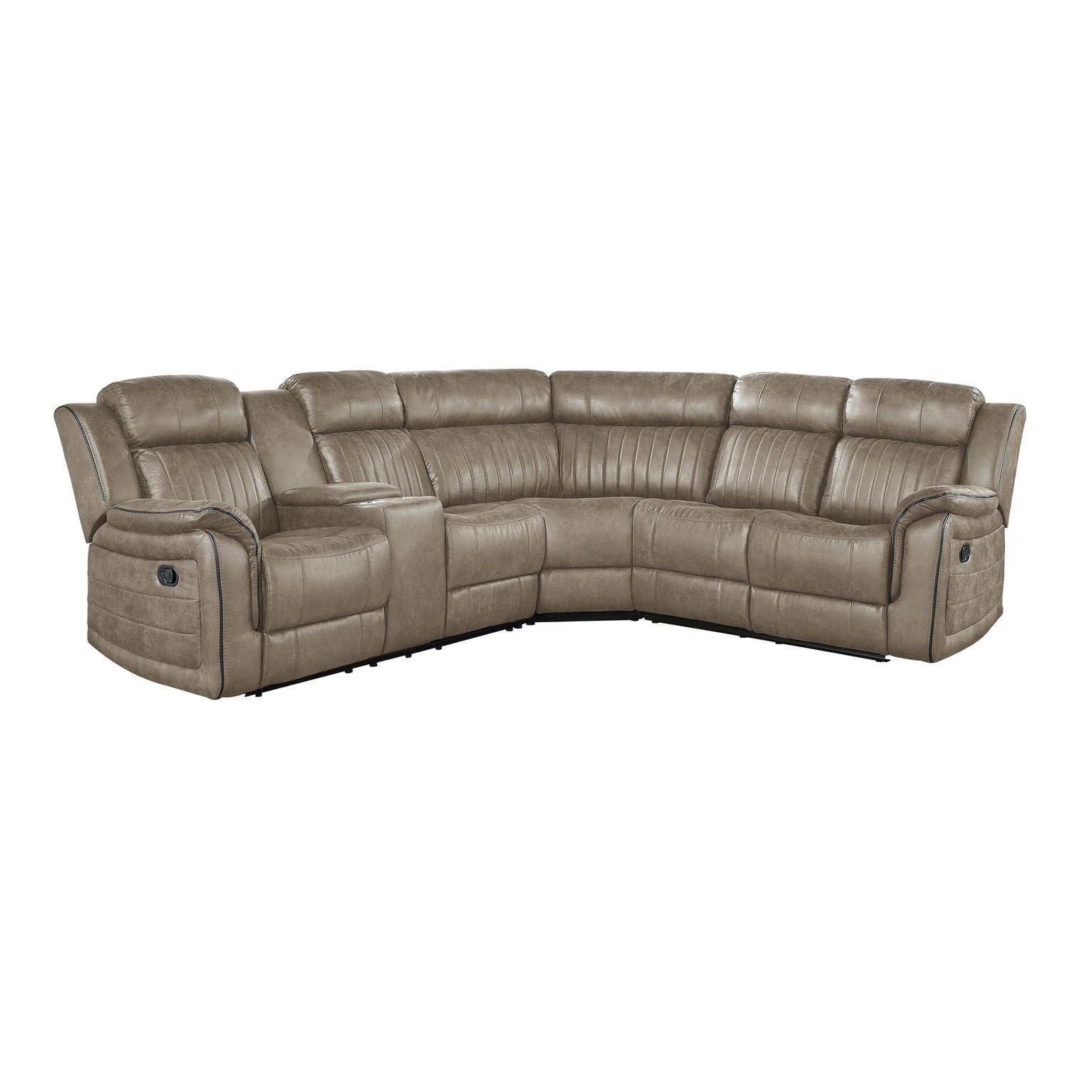 Centeroak Sandy Brown LAF Reclining Sectional - 9479SDB*SC - Bien Home Furniture & Electronics