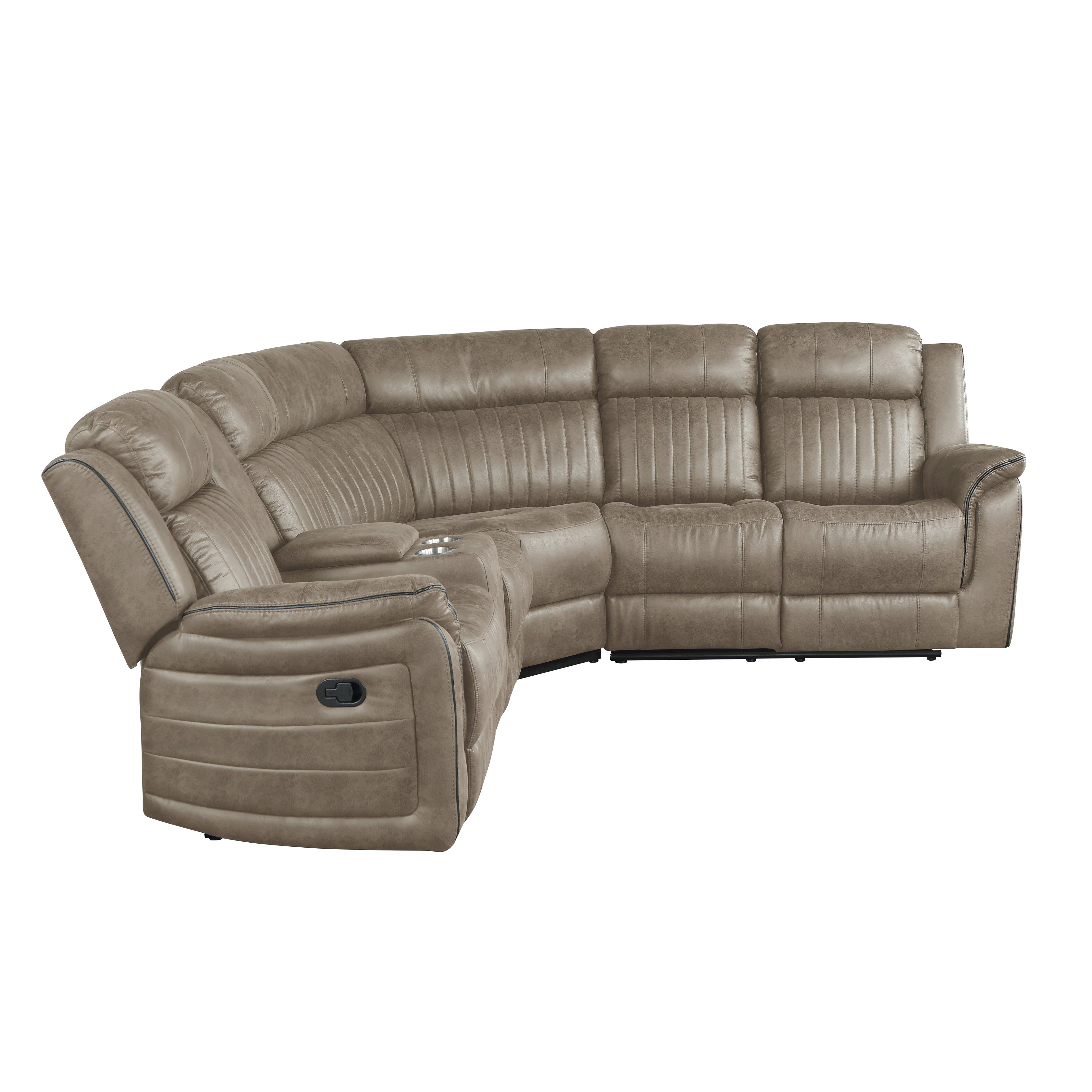 Centeroak Sandy Brown LAF Reclining Sectional - 9479SDB*SC - Bien Home Furniture & Electronics