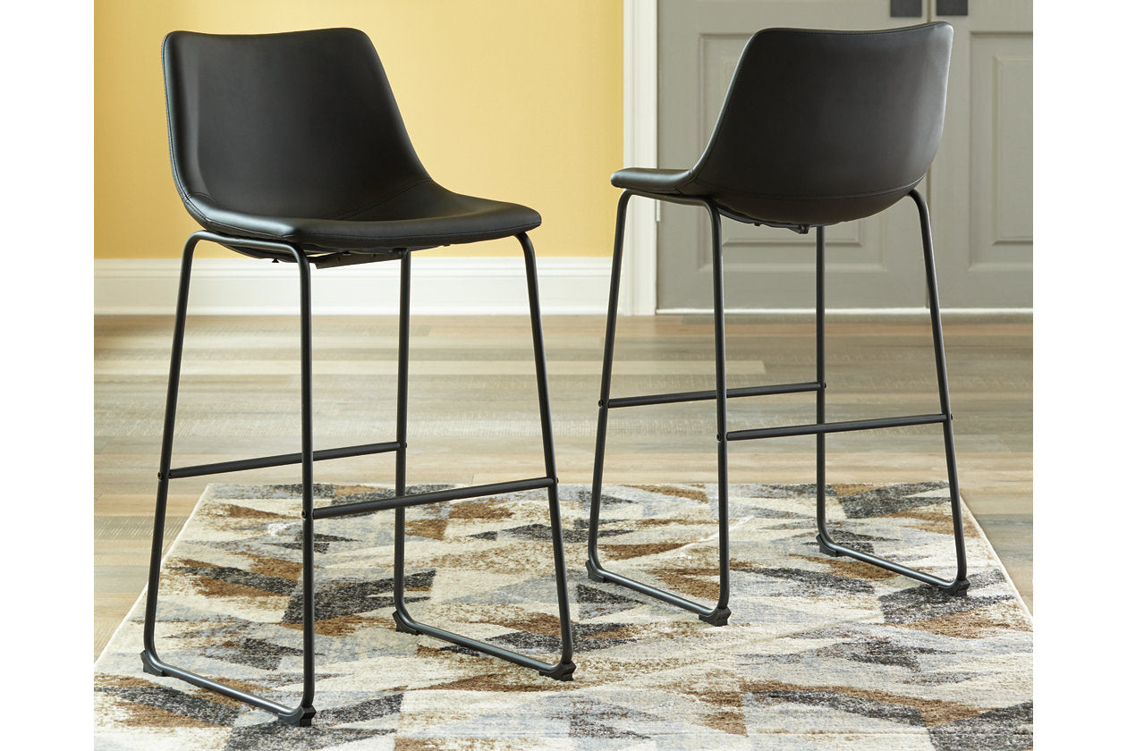 Centiar Black Pub Height Barstool, Set of 2 - D372-630 - Bien Home Furniture & Electronics