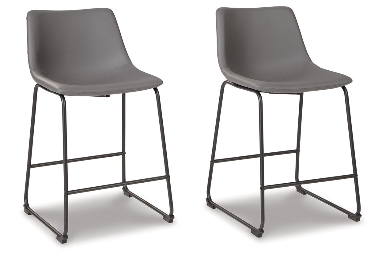 Centiar Gray Counter Height Barstool, Set of 2 - D372-824 - Bien Home Furniture & Electronics
