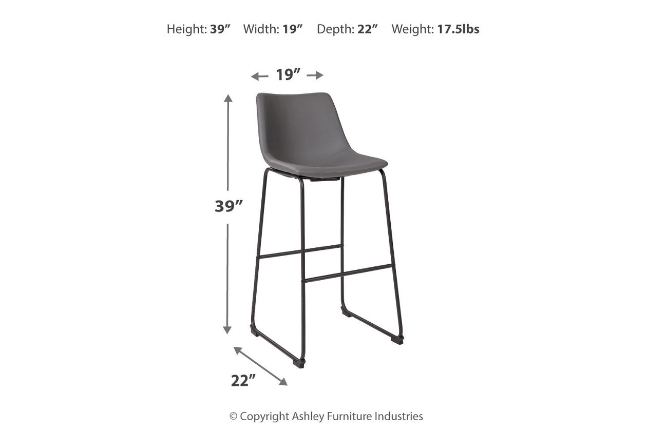 Centiar Gray Pub Height Barstool, Set of 2 - D372-830 - Bien Home Furniture & Electronics
