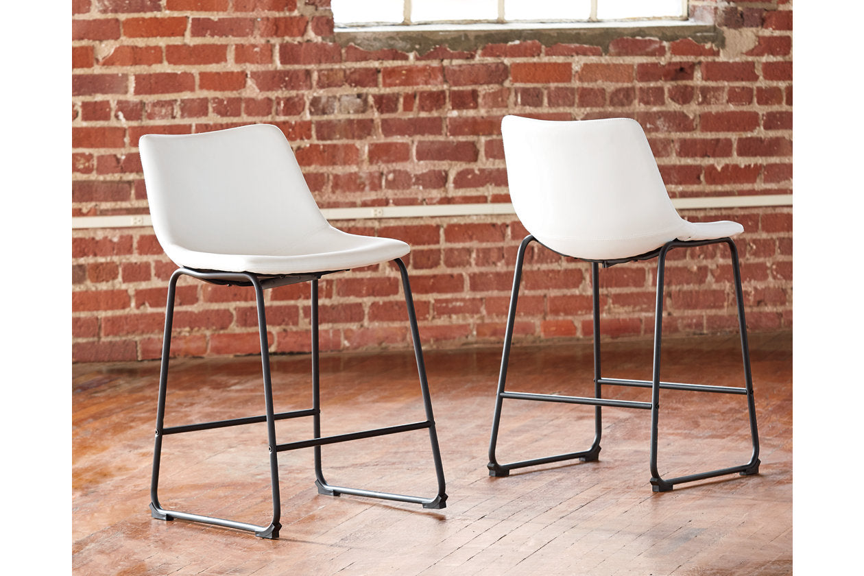 Centiar White Counter Height Barstool, Set of 2 - D372-724 - Bien Home Furniture & Electronics