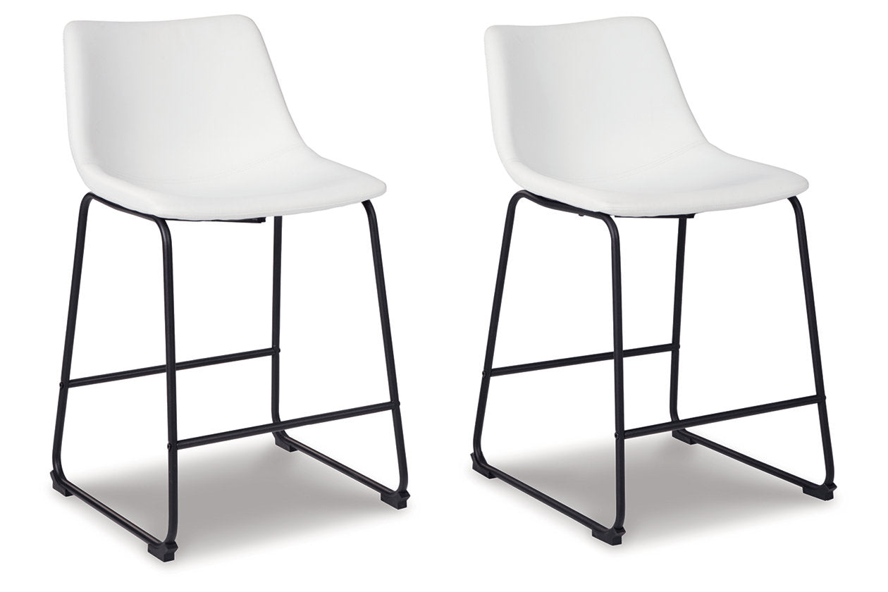 Centiar White Counter Height Barstool, Set of 2 - D372-724 - Bien Home Furniture & Electronics