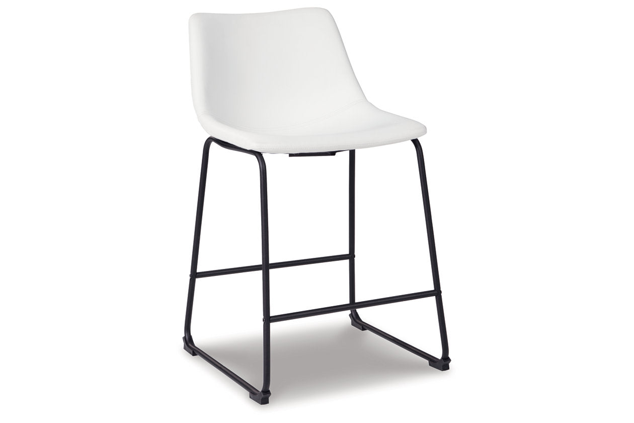 Centiar White Counter Height Barstool, Set of 2 - D372-724 - Bien Home Furniture & Electronics