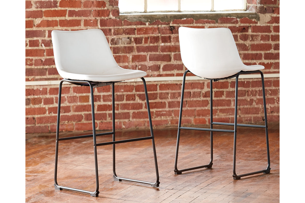 Centiar White Pub Height Barstool, Set of 2 - D372-730 - Bien Home Furniture & Electronics