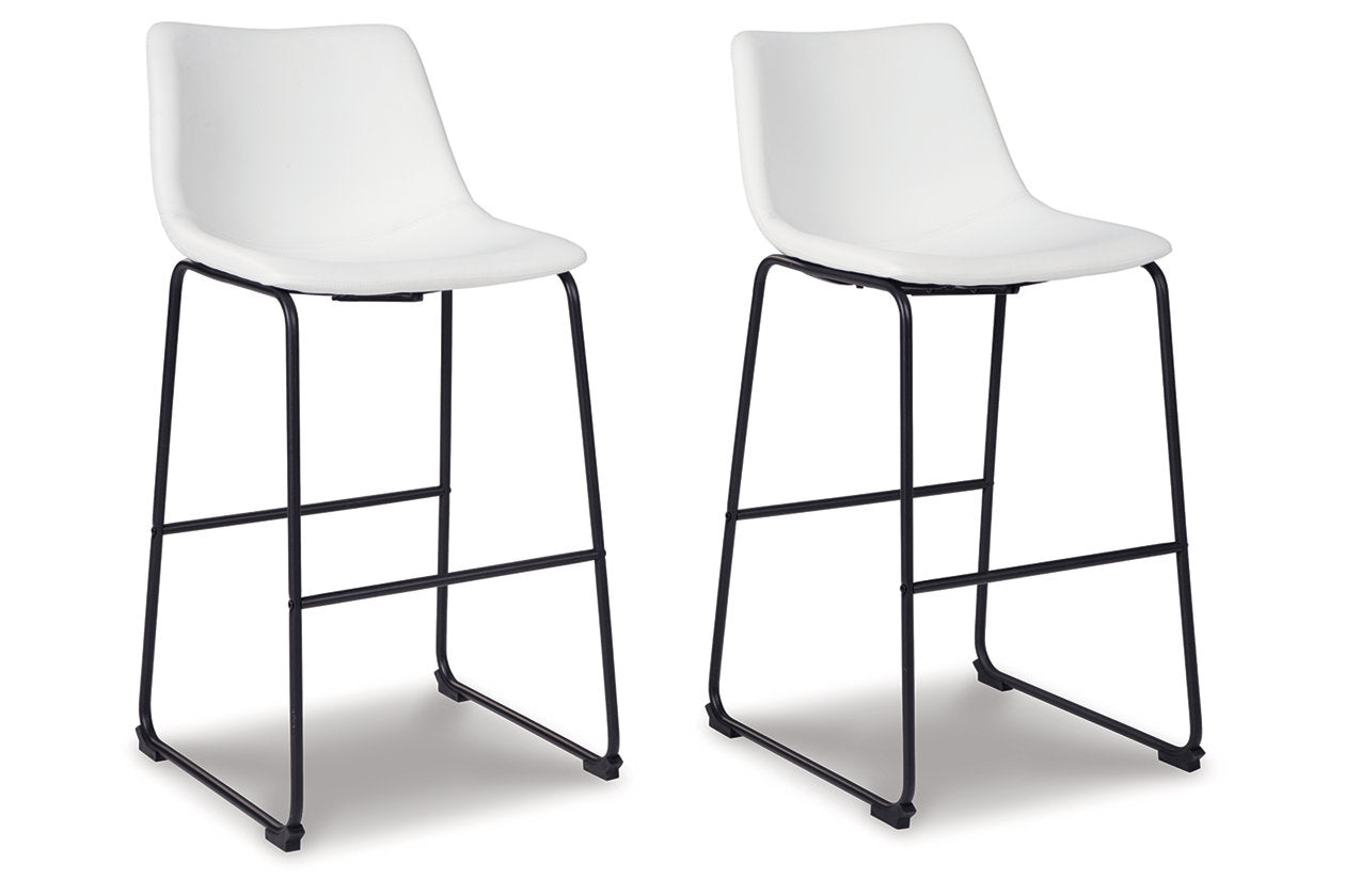 Centiar White Pub Height Barstool, Set of 2 - D372-730 - Bien Home Furniture & Electronics