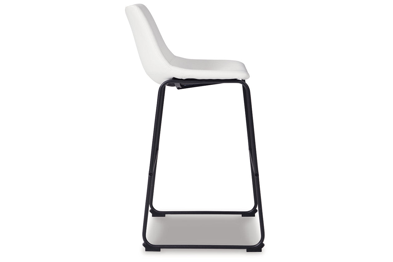 Centiar White Pub Height Barstool, Set of 2 - D372-730 - Bien Home Furniture & Electronics