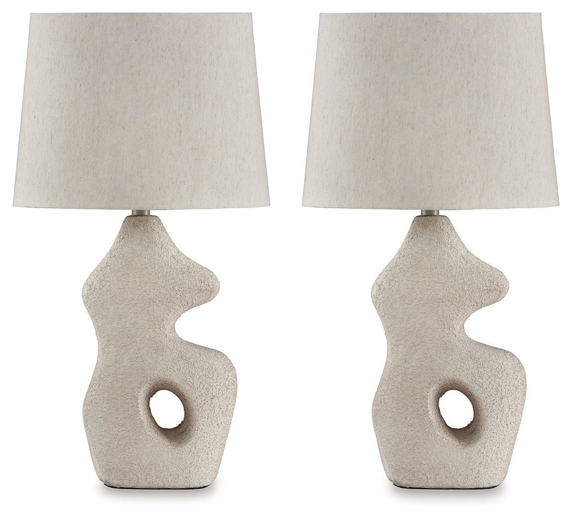 Chadrich Antique Beige Table Lamp (Set of 2) - L243664 - Bien Home Furniture &amp; Electronics