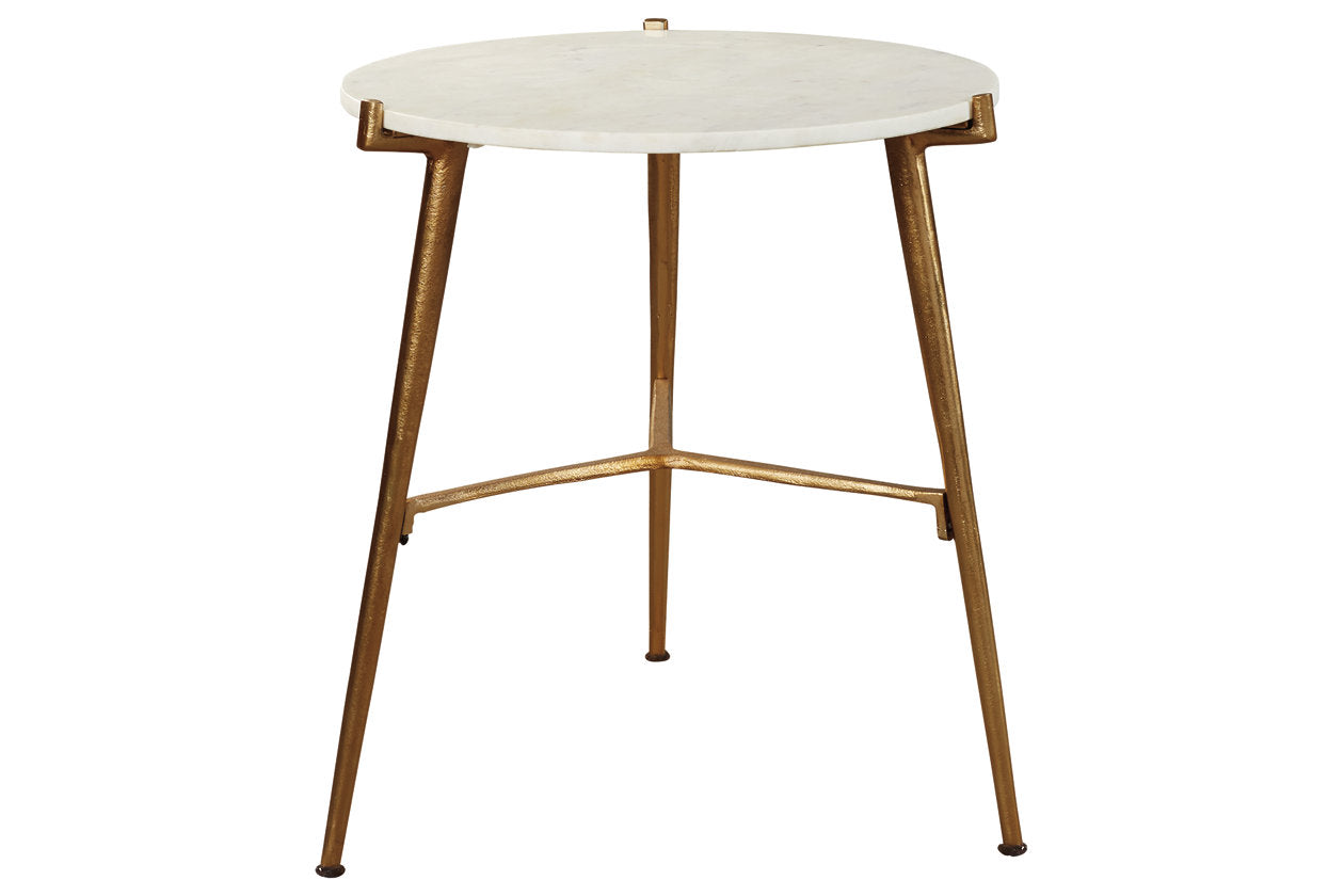 Chadton White/Gold Finish Accent Table - A4000004 - Bien Home Furniture & Electronics