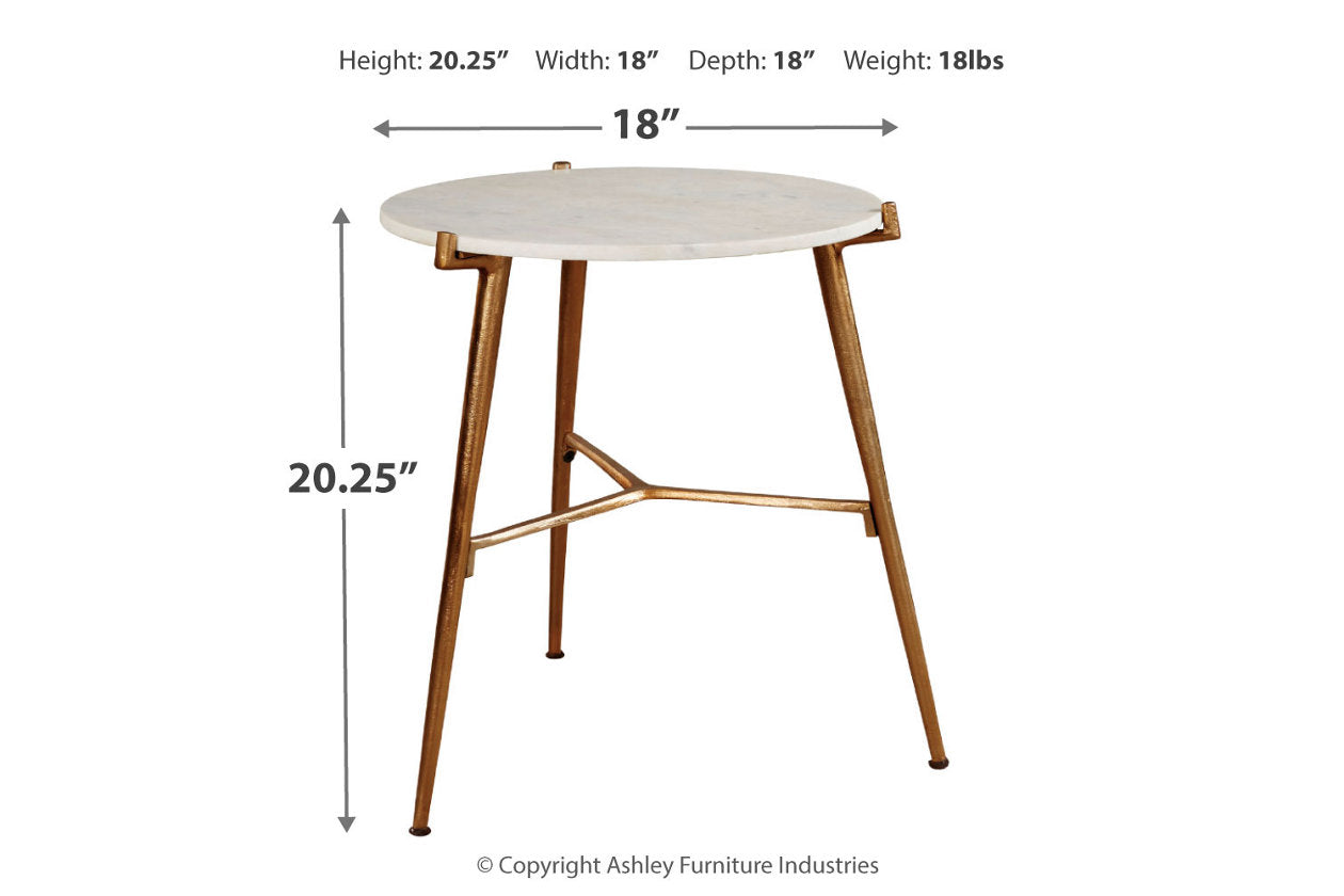 Chadton White/Gold Finish Accent Table - A4000004 - Bien Home Furniture & Electronics