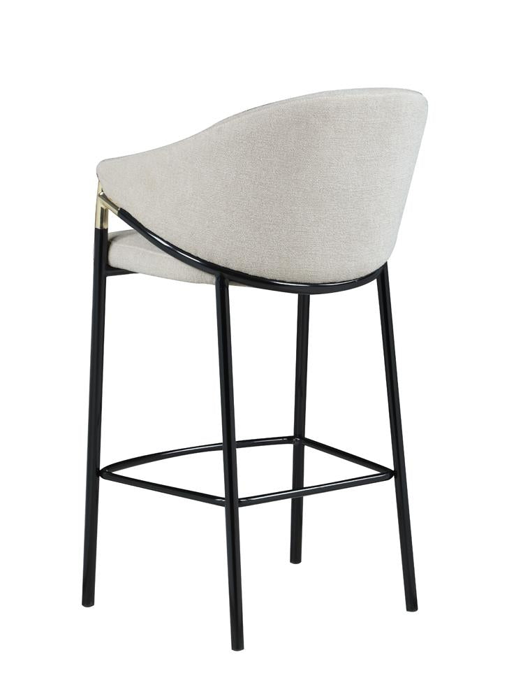 Chadwick Beige/Glossy Black Sloped Arm Bar Stools, Set of 2 - 183437 - Bien Home Furniture & Electronics
