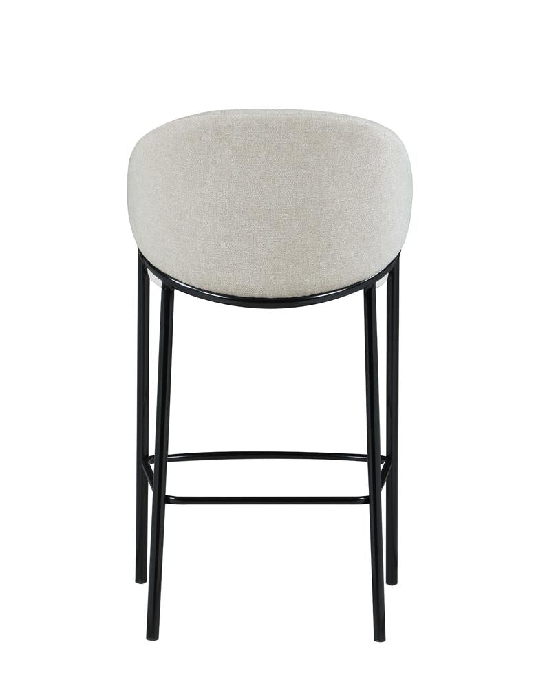 Chadwick Beige/Glossy Black Sloped Arm Bar Stools, Set of 2 - 183437 - Bien Home Furniture & Electronics