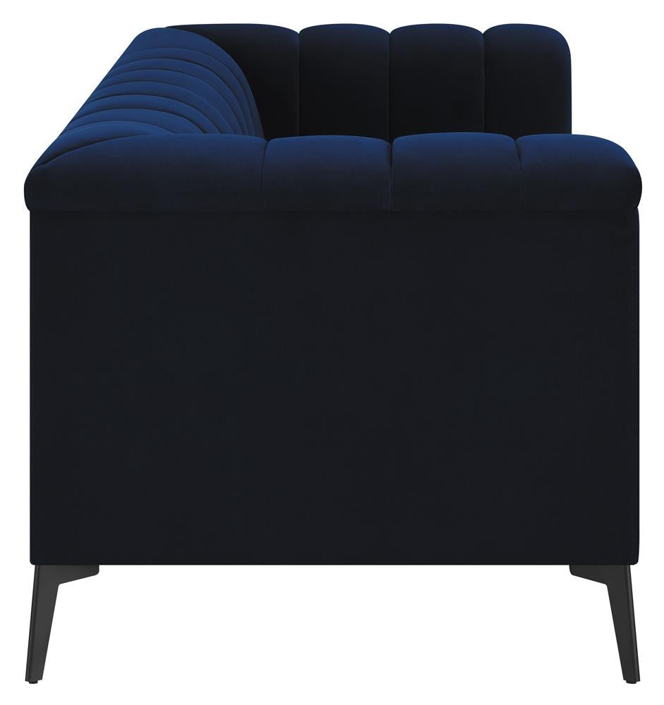 Chalet Tuxedo Arm Loveseat Blue - 509212 - Bien Home Furniture & Electronics