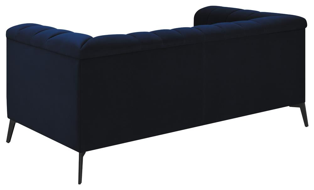Chalet Tuxedo Arm Loveseat Blue - 509212 - Bien Home Furniture & Electronics