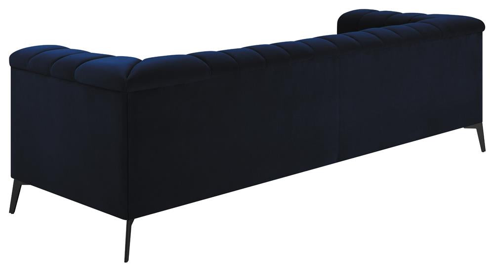 Chalet Tuxedo Arm Sofa Blue - 509211 - Bien Home Furniture & Electronics