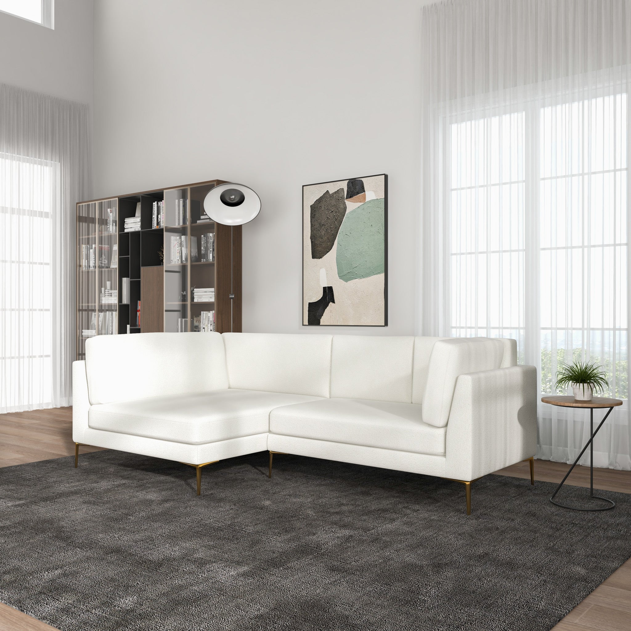 Chamberlain Beige Boucle LAF Sectional - MDM01806 - Bien Home Furniture & Electronics
