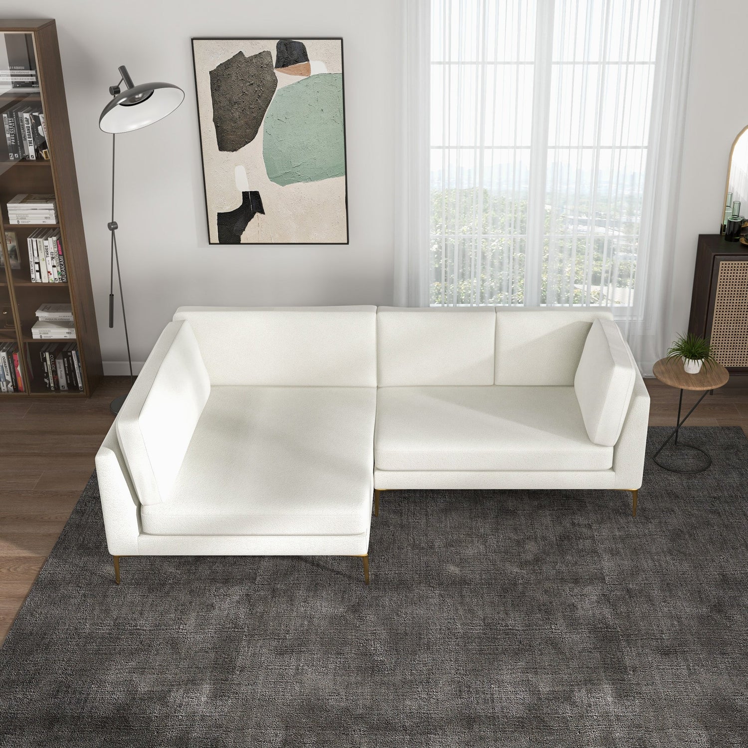 Chamberlain Beige Boucle LAF Sectional - MDM01806 - Bien Home Furniture & Electronics