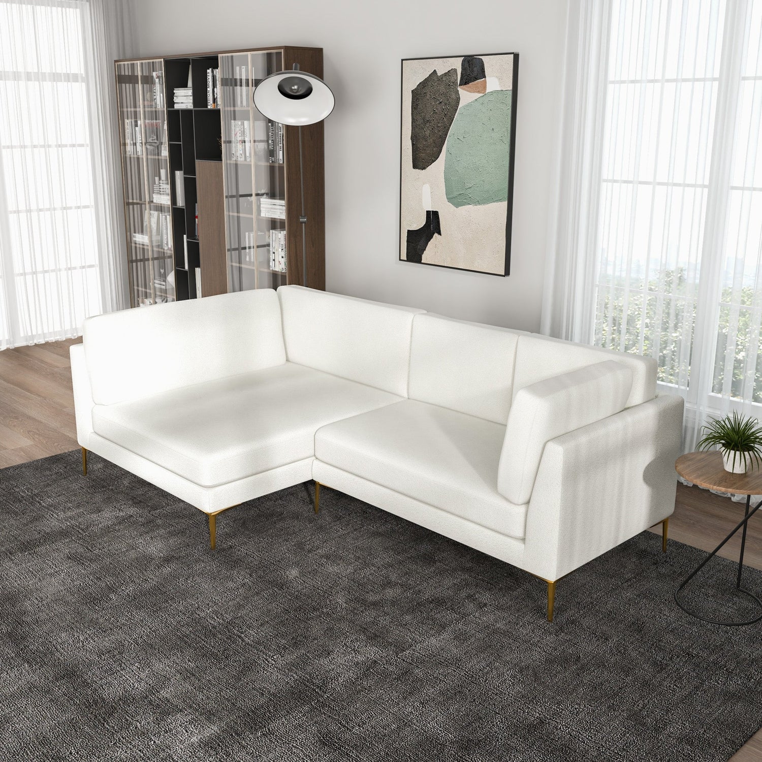 Chamberlain Beige Boucle LAF Sectional - MDM01806 - Bien Home Furniture & Electronics