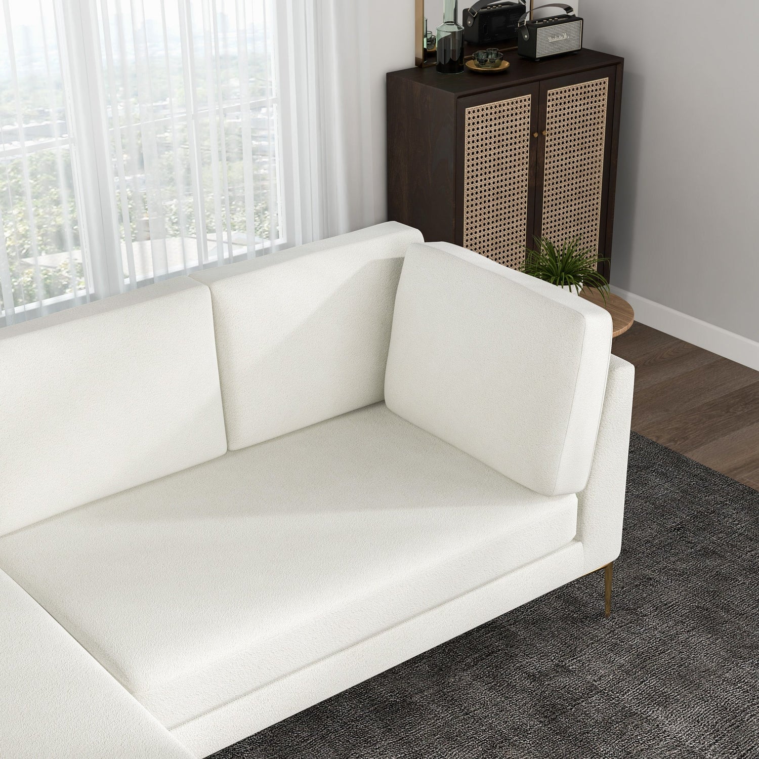 Chamberlain Beige Boucle LAF Sectional - MDM01806 - Bien Home Furniture & Electronics