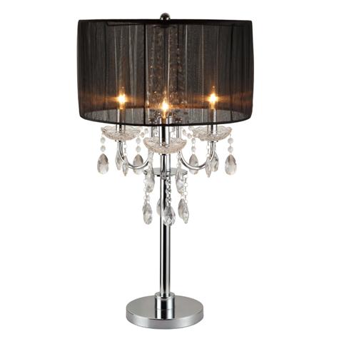 Chandelier Black 29.5&quot; Table Touch Lamp, Set of 2 - 6121T - Bien Home Furniture &amp; Electronics