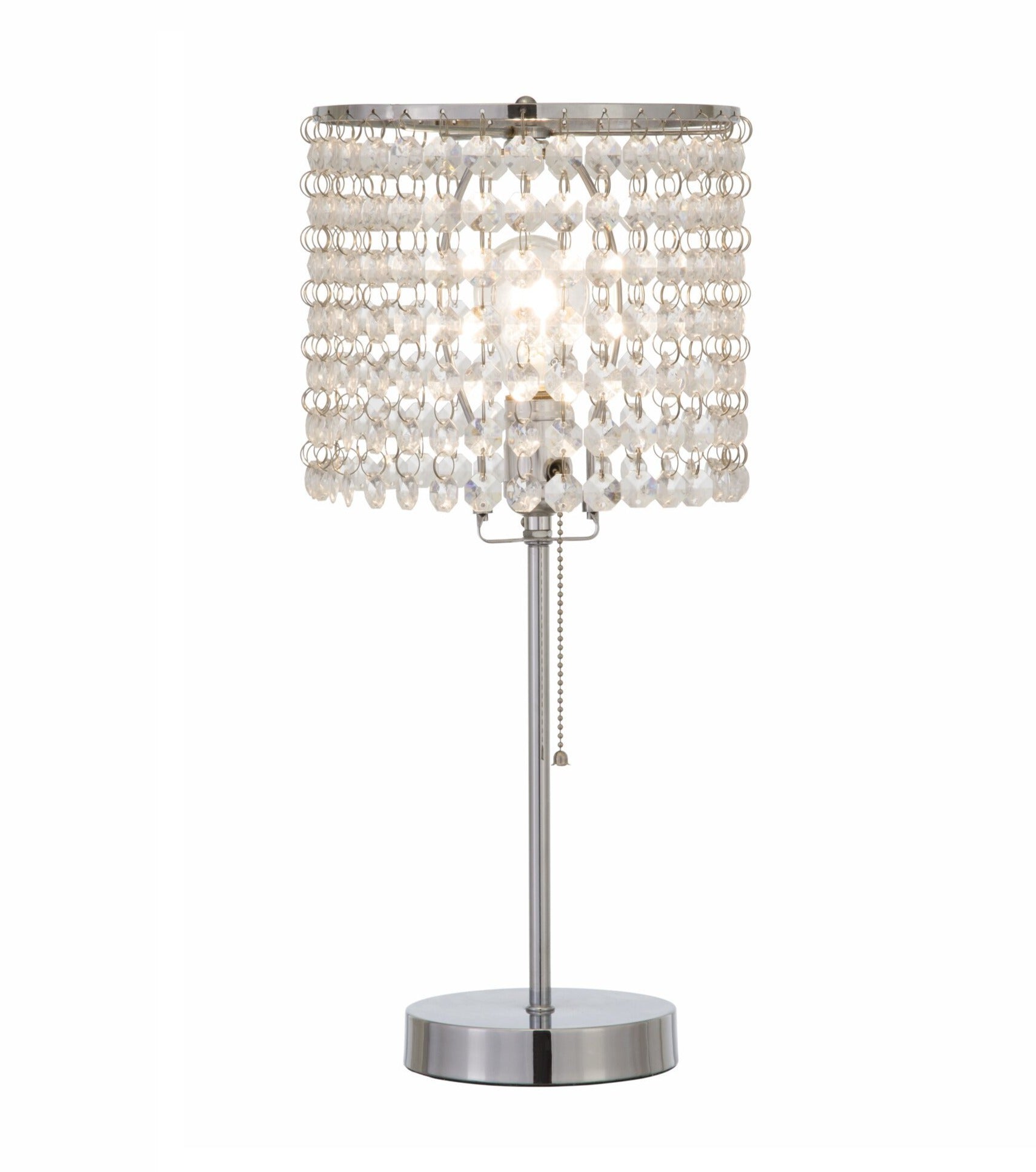 Chandelier Chrome 19&quot; Table Lamp - 6213T-CH-1 - Bien Home Furniture &amp; Electronics