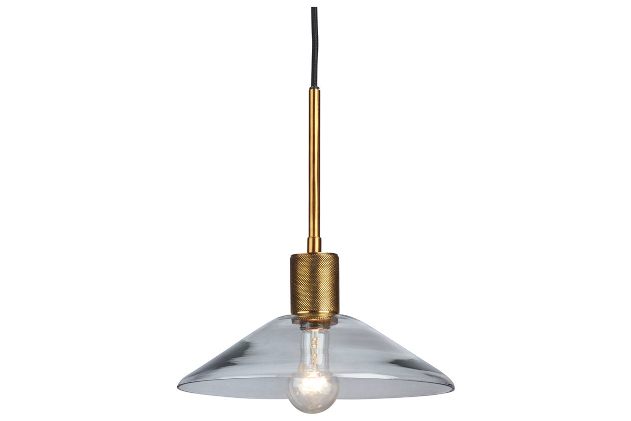 Chaness Clear/Brass Pendant Light - L000718 - Bien Home Furniture & Electronics