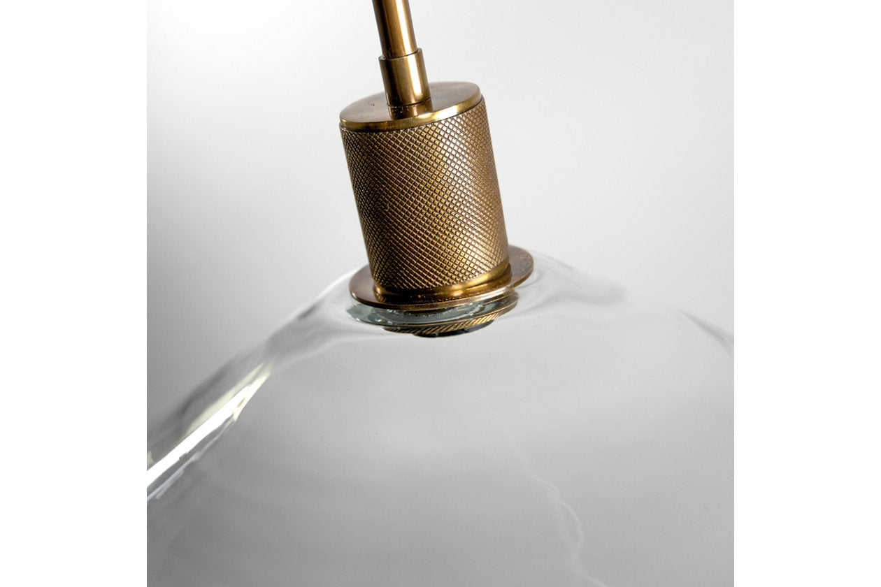 Chaness Clear/Brass Pendant Light - L000718 - Bien Home Furniture & Electronics