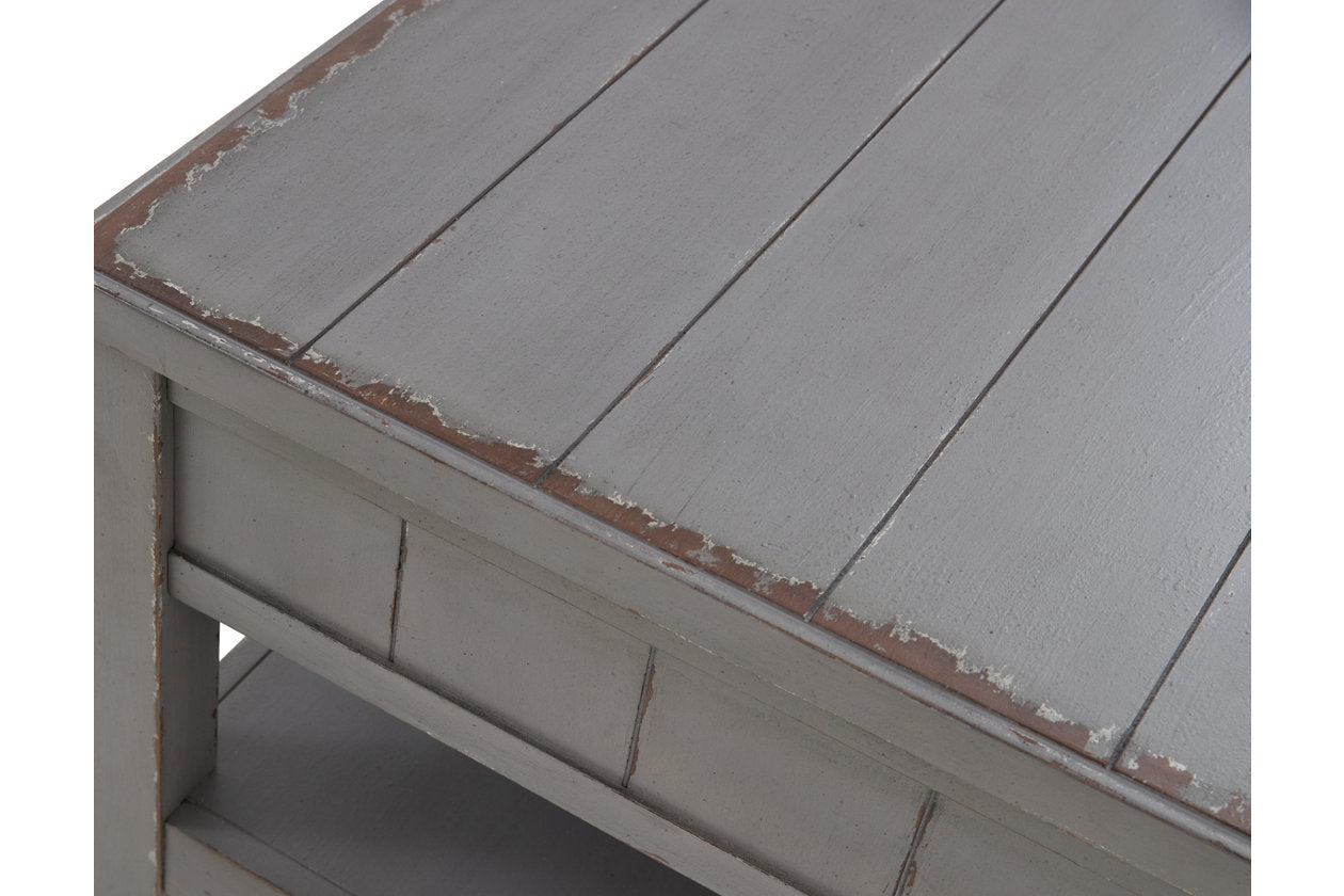 Charina Antique Gray Coffee Table - T784-1 - Bien Home Furniture & Electronics