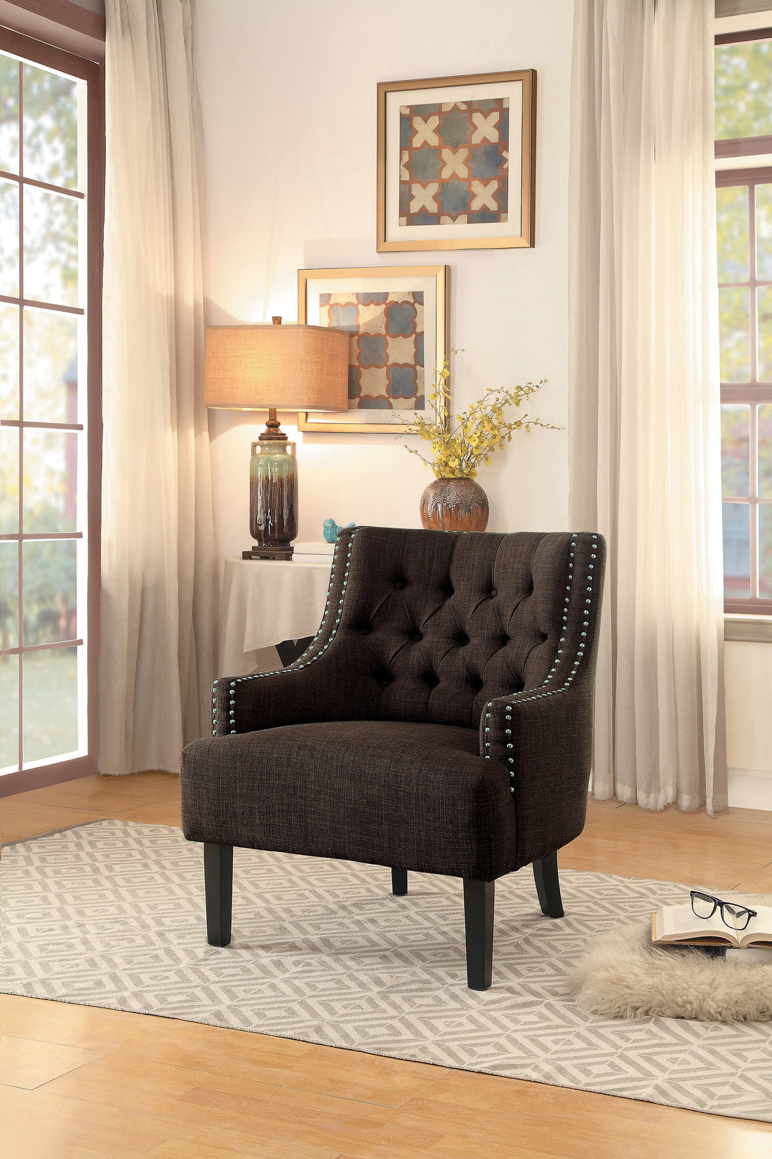 Charisma Chocolate Accent Chair - 1194CH - Bien Home Furniture &amp; Electronics