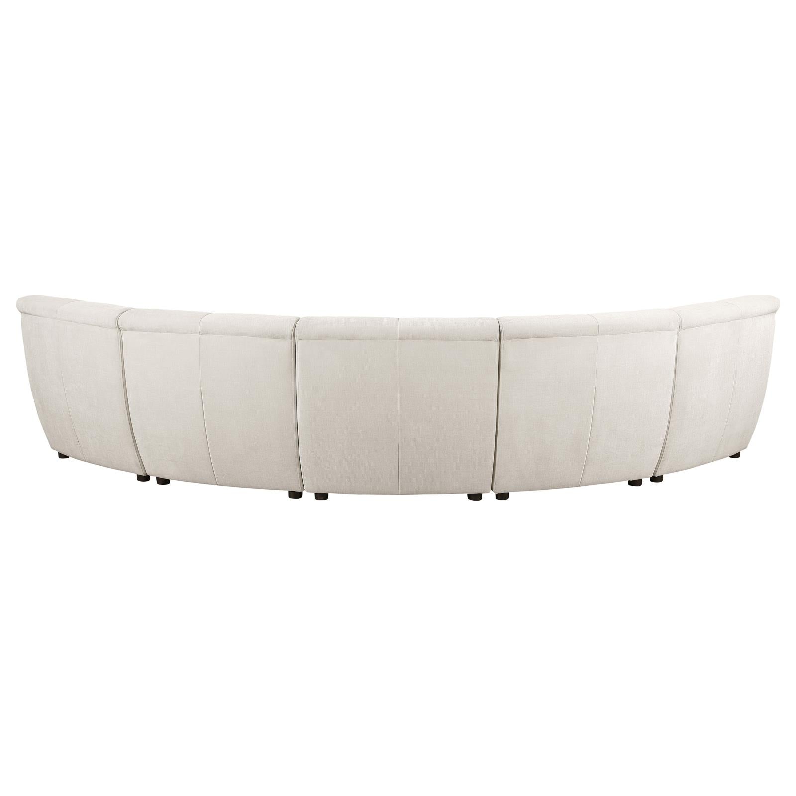Charlotte 5-piece Upholstered Curved Modular Sectional Sofa Ivory - 551300-S5 - Bien Home Furniture & Electronics