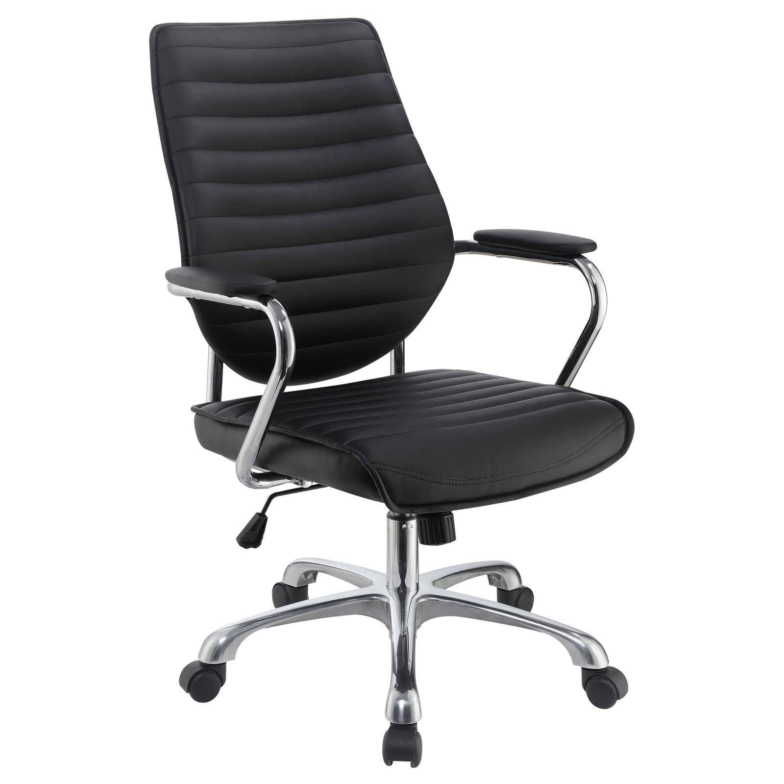 Chase Black/Chrome High Back Office Chair - 802269 - Bien Home Furniture & Electronics
