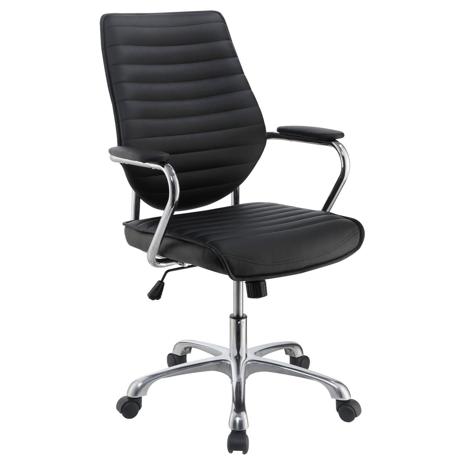 Chase Black/Chrome High Back Office Chair - 802269 - Bien Home Furniture & Electronics