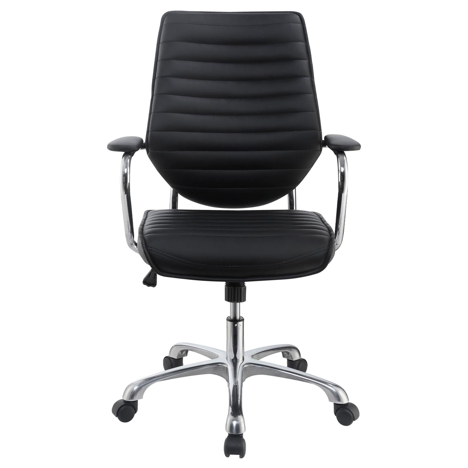 Chase Black/Chrome High Back Office Chair - 802269 - Bien Home Furniture & Electronics