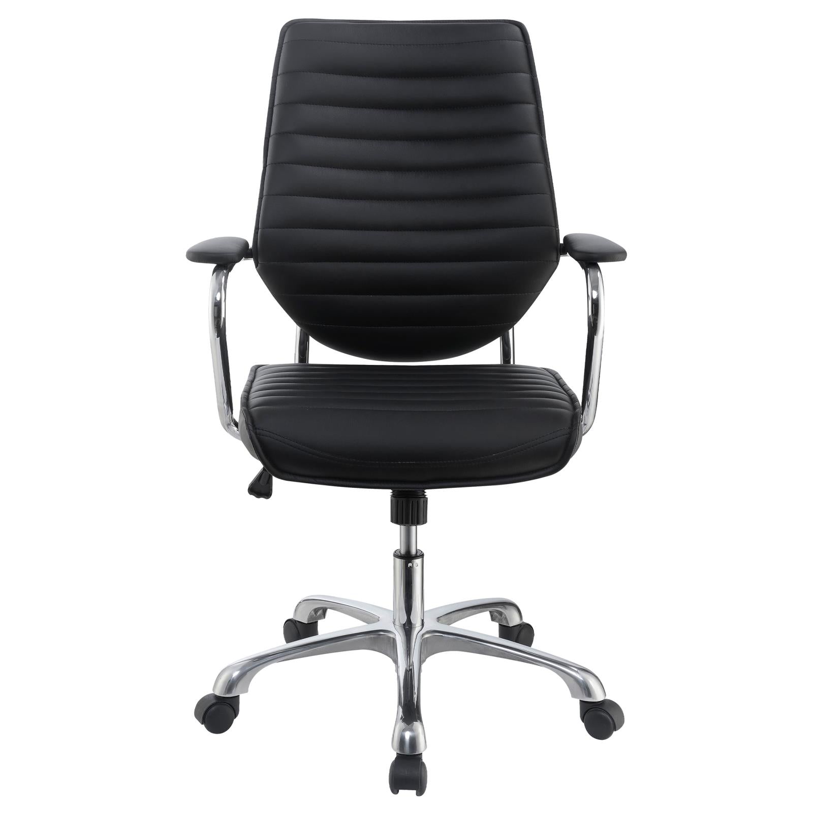 Chase Black/Chrome High Back Office Chair - 802269 - Bien Home Furniture &amp; Electronics