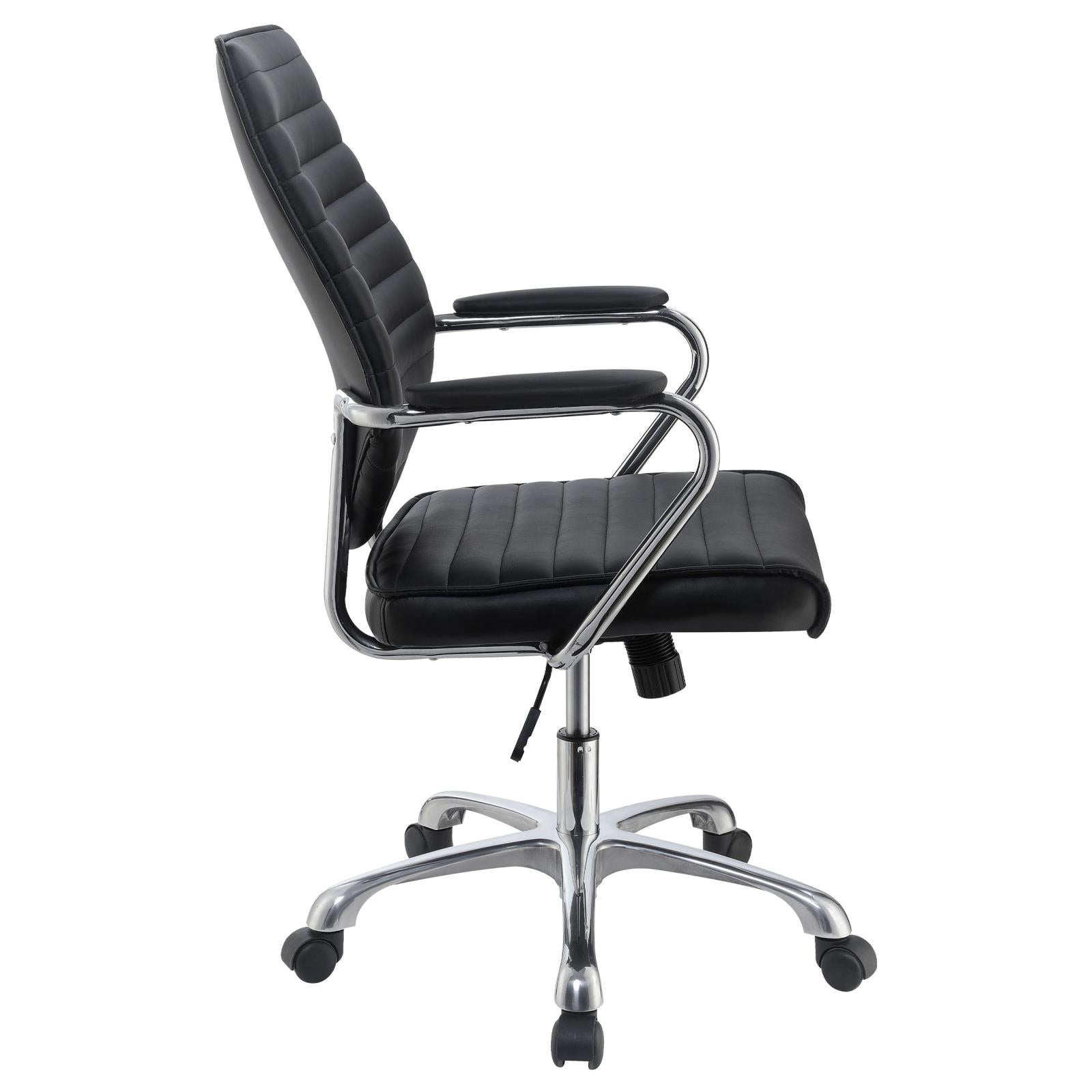 Chase Black/Chrome High Back Office Chair - 802269 - Bien Home Furniture & Electronics