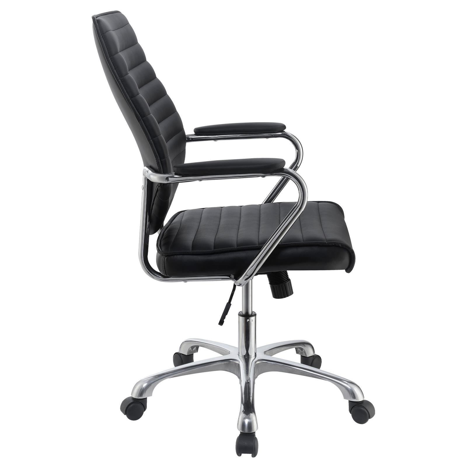 Chase Black/Chrome High Back Office Chair - 802269 - Bien Home Furniture &amp; Electronics