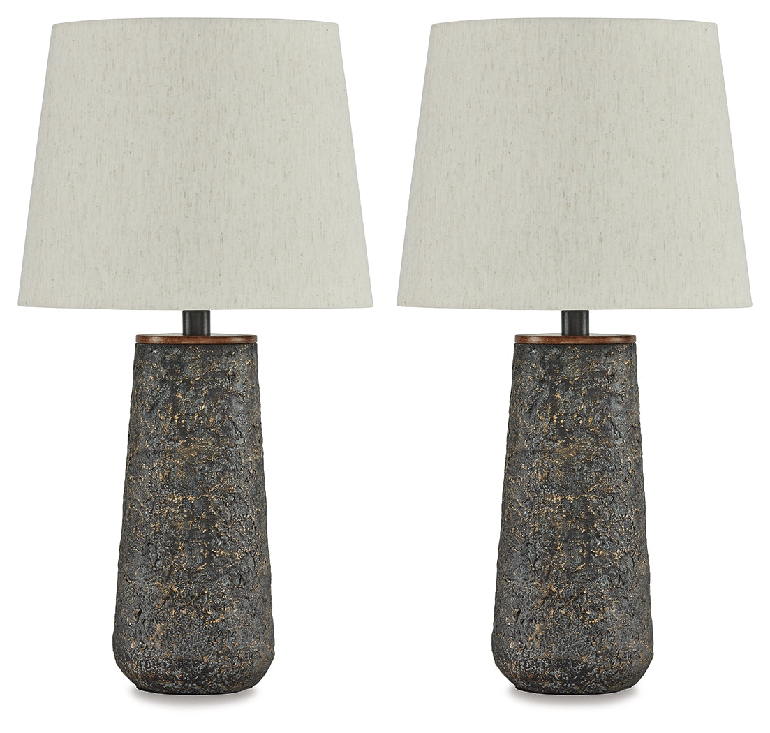 Chaston Antique Bronze Finish Table Lamp, Set of 2 - L204474 - Bien Home Furniture & Electronics