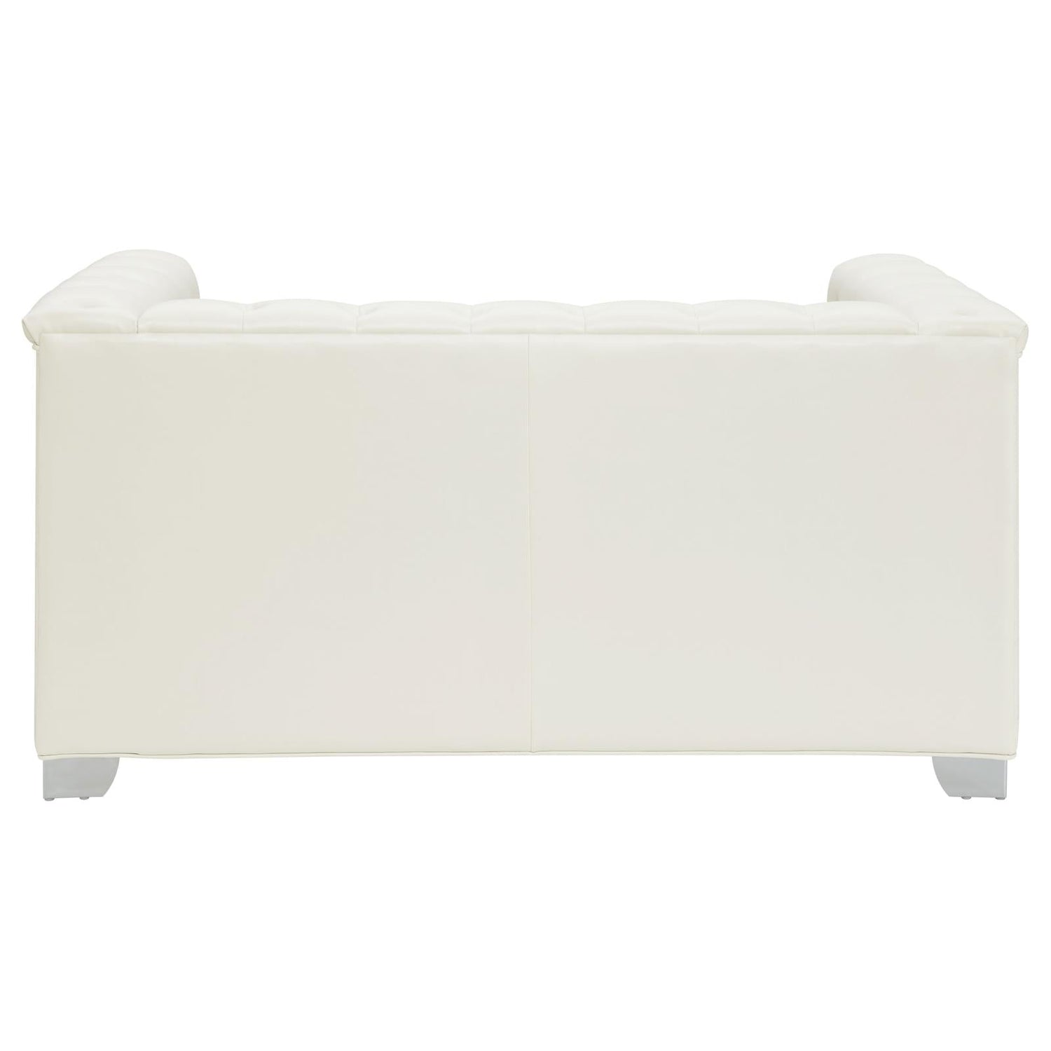 Chaviano Tufted Upholstered Loveseat Pearl White - 505392 - Bien Home Furniture & Electronics
