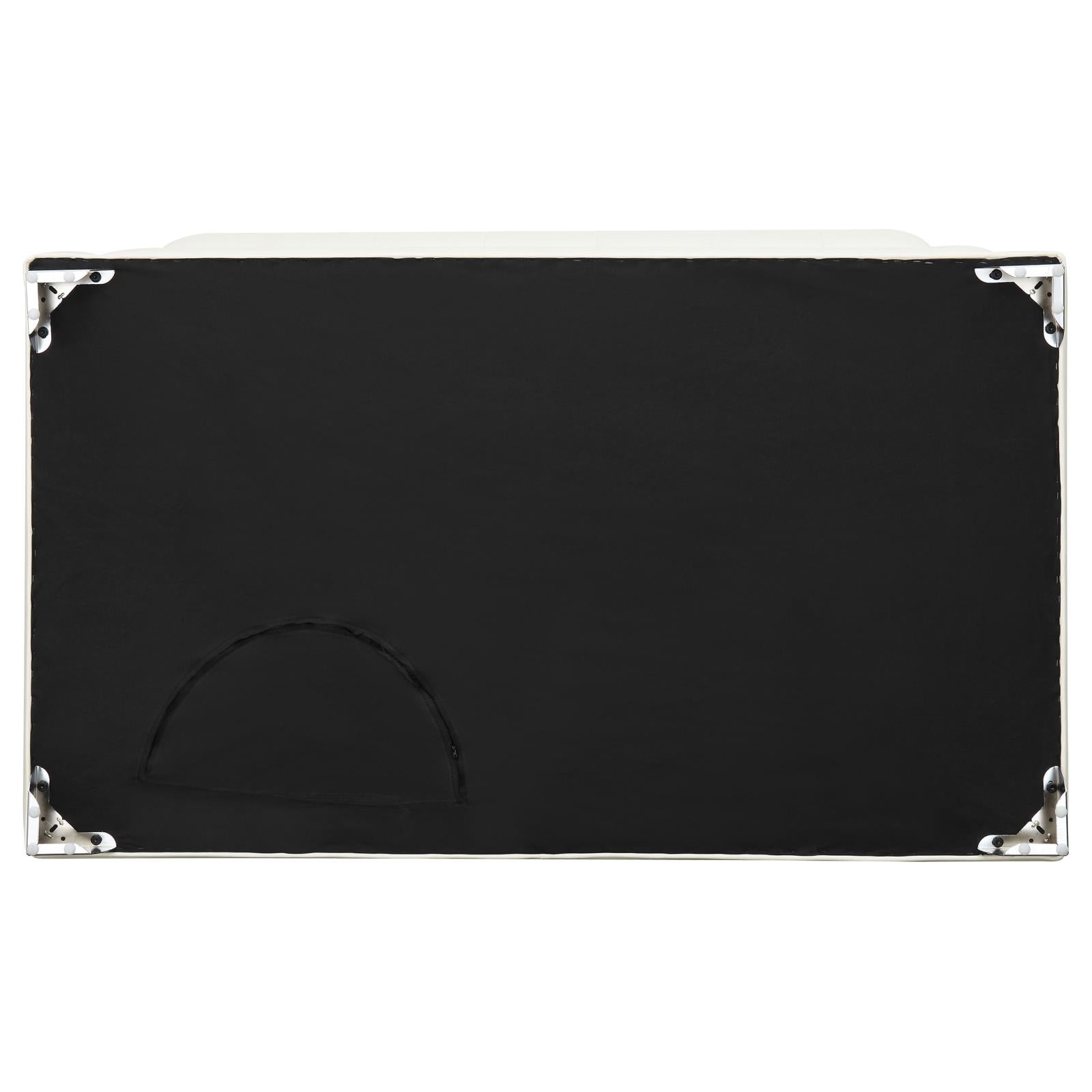 Chaviano Tufted Upholstered Loveseat Pearl White - 505392 - Bien Home Furniture & Electronics