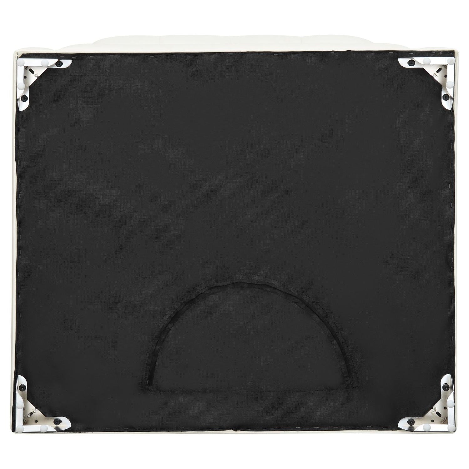 Chaviano Upholstered Ottoman Pearl White - 505394 - Bien Home Furniture & Electronics