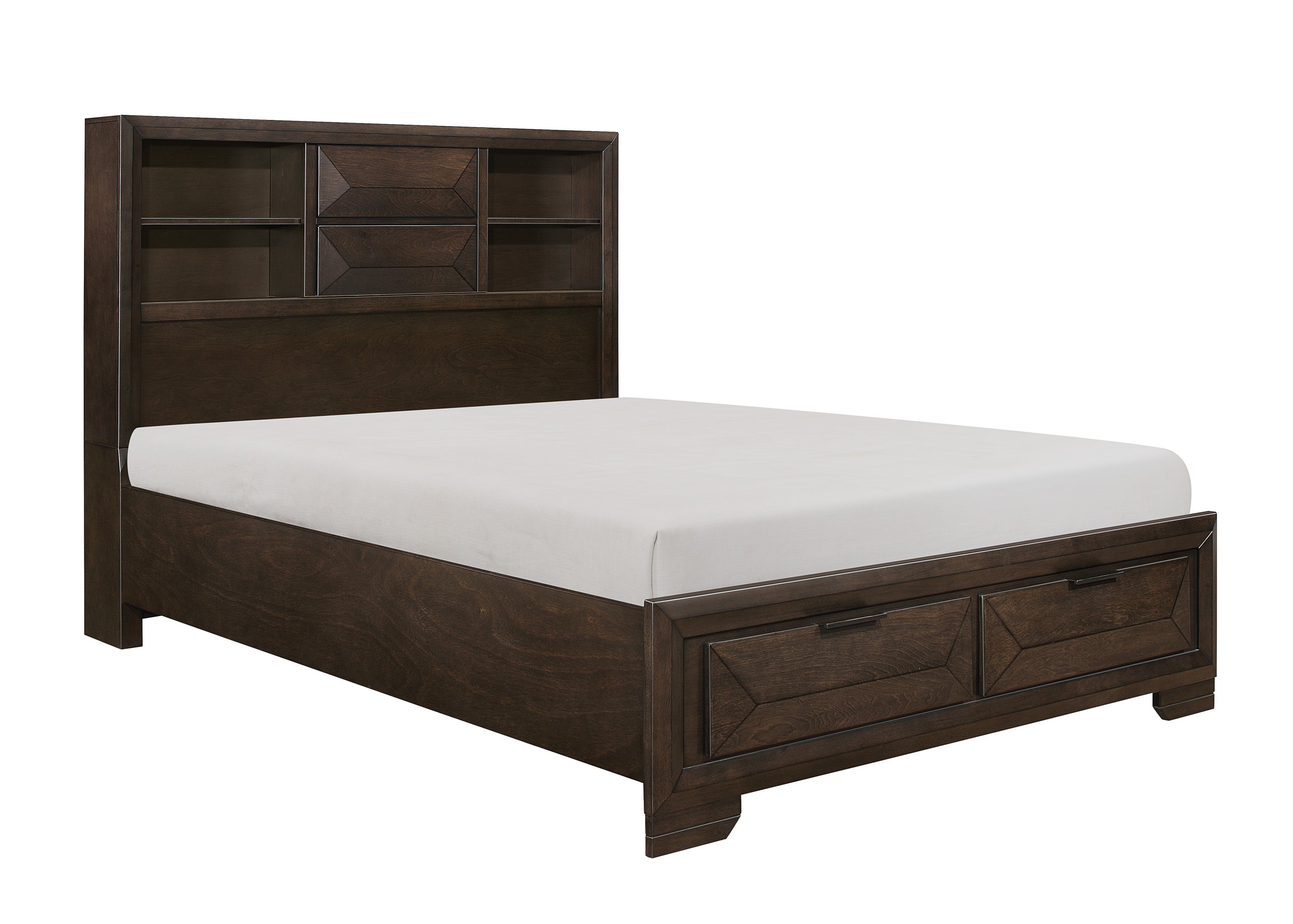 Chesky Bookcase Storage Platform Bedroom Set - SET | 1753K-1 | 1753K-DW | 1753-3 | 1753-4 | 1753-5 | 1753-6 - Bien Home Furniture & Electronics