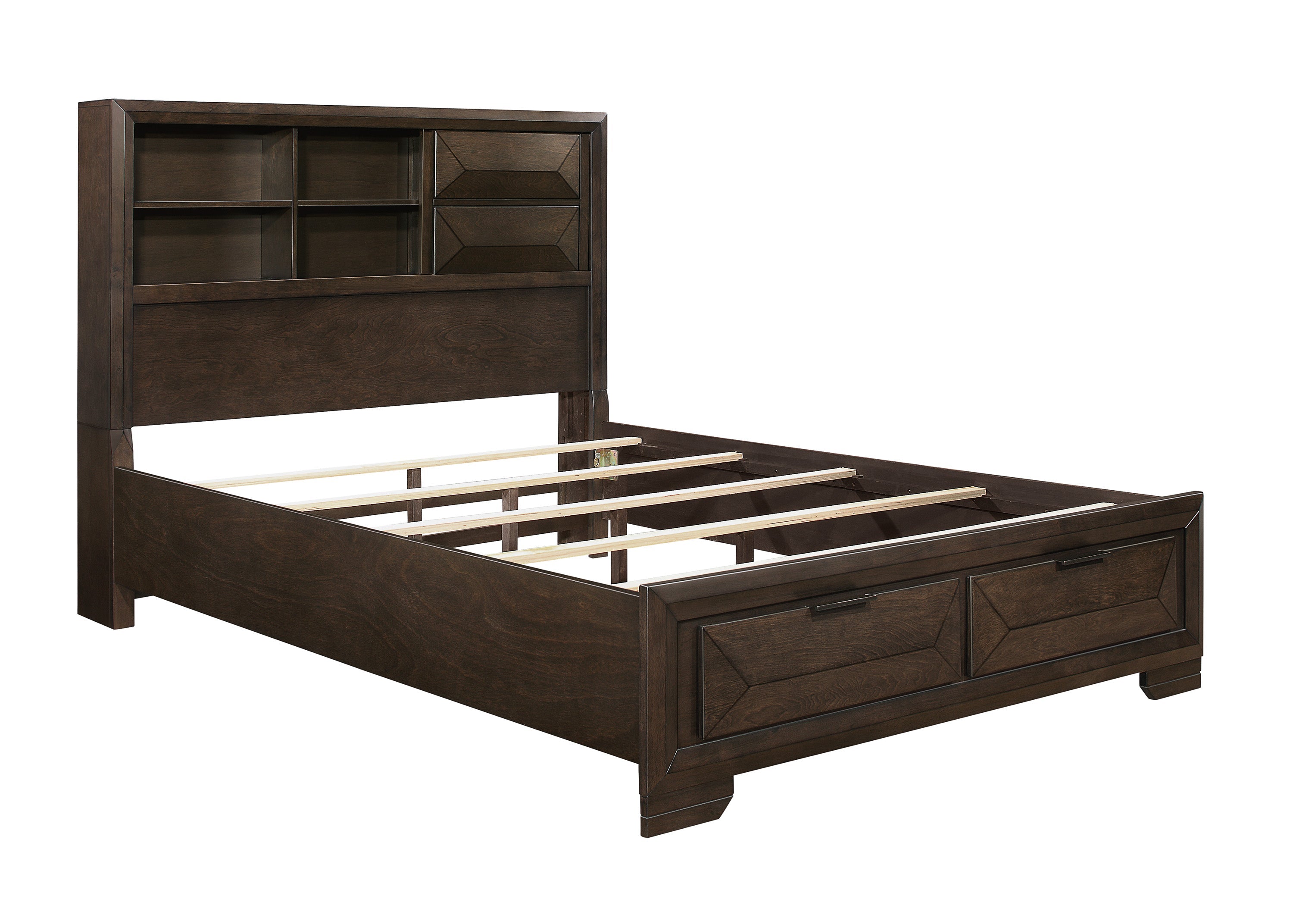 Chesky Bookcase Storage Platform Bedroom Set - SET | 1753K-1 | 1753K-DW | 1753-3 | 1753-4 | 1753-5 | 1753-6 - Bien Home Furniture & Electronics