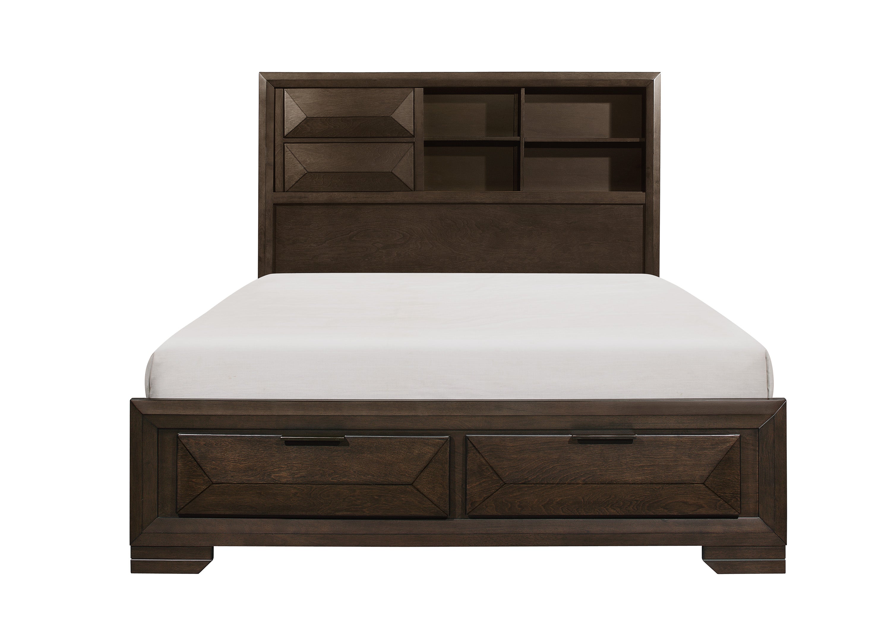Chesky Bookcase Storage Platform Bedroom Set - SET | 1753K-1 | 1753K-DW | 1753-3 | 1753-4 | 1753-5 | 1753-6 - Bien Home Furniture & Electronics