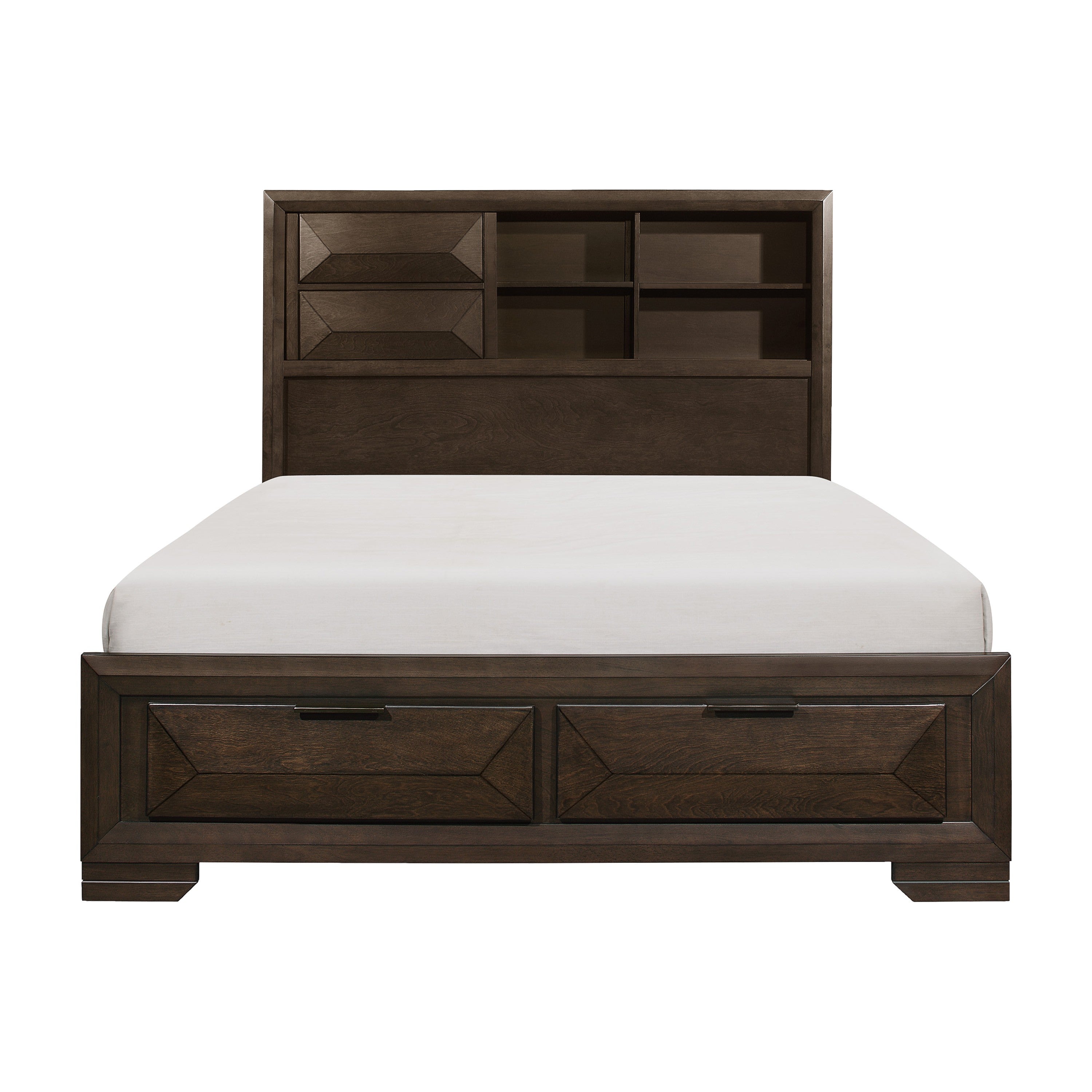 Chesky Queen Bookcase Storage Platform Bed - SET | 1753-1 | 1753-3 | 1753-DW - Bien Home Furniture & Electronics