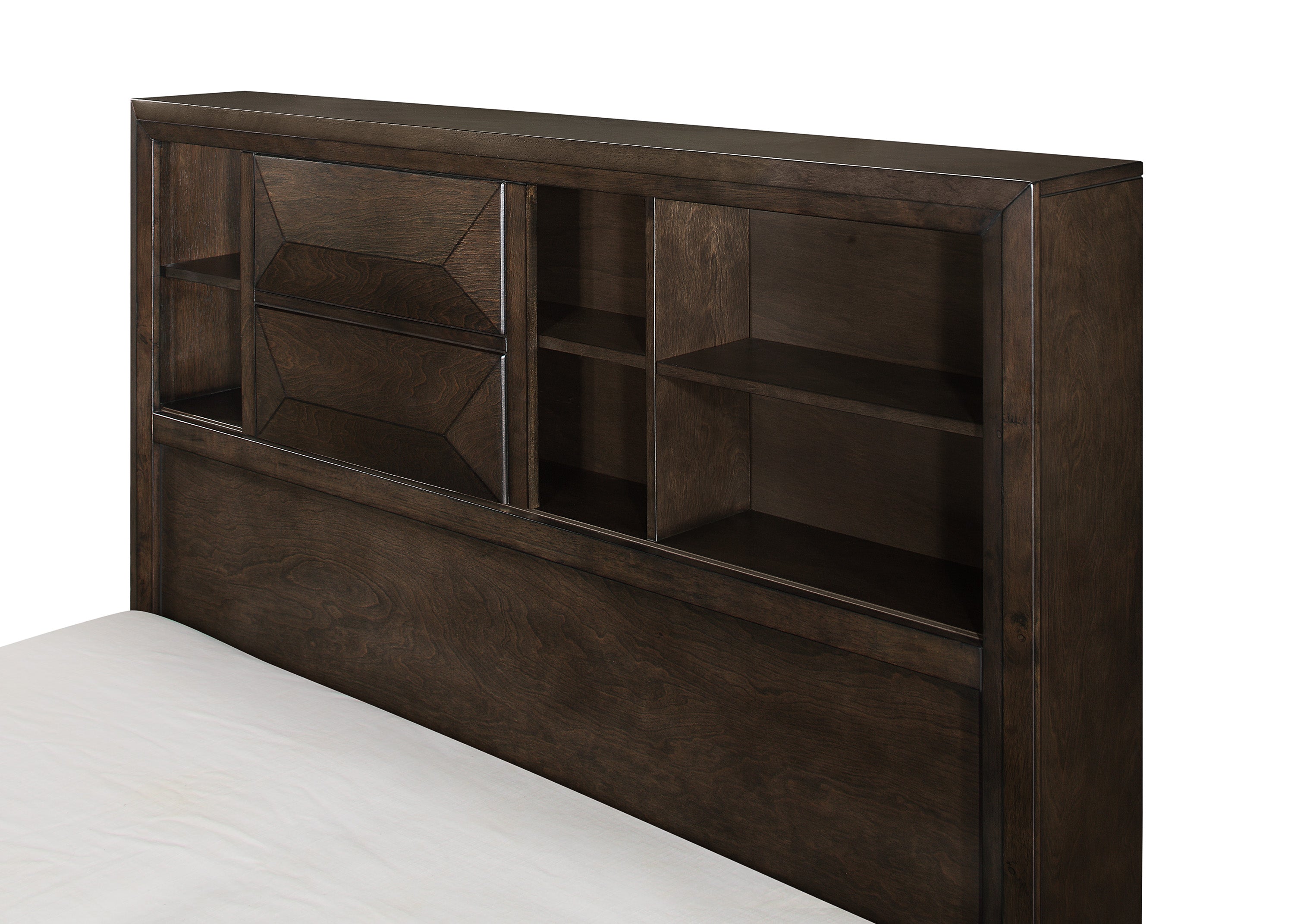 Chesky Queen Bookcase Storage Platform Bed - SET | 1753-1 | 1753-3 | 1753-DW - Bien Home Furniture & Electronics